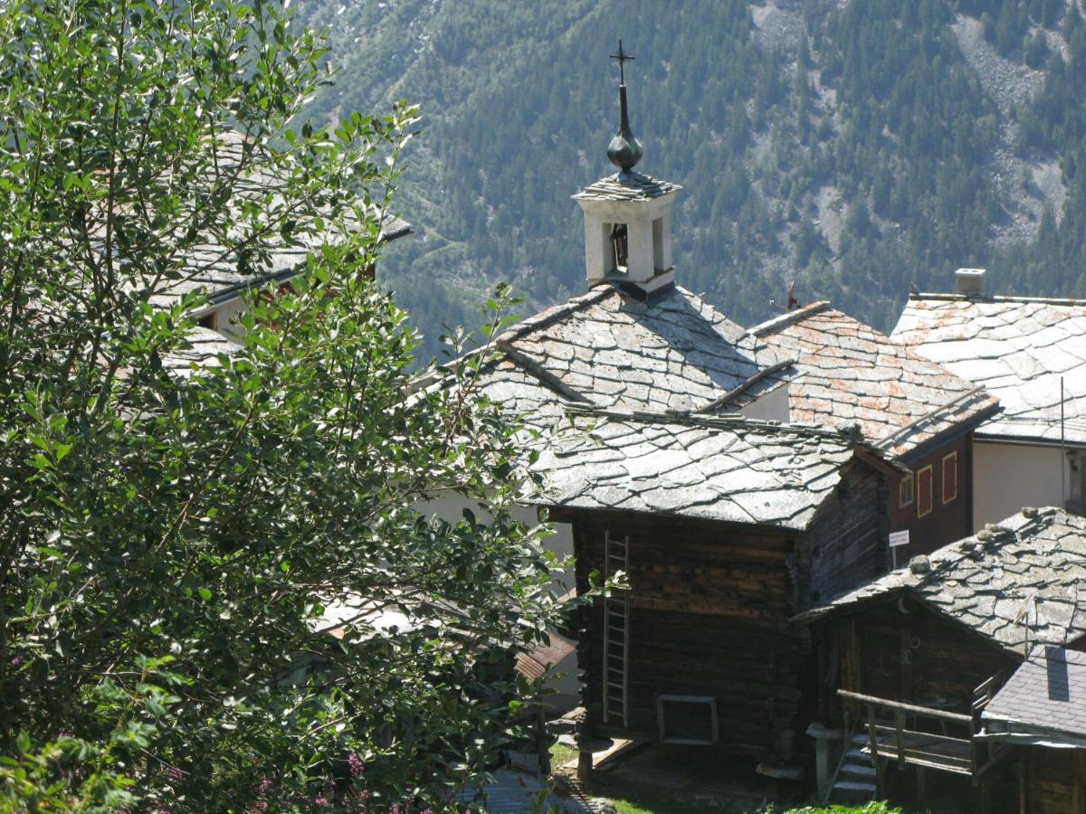 Alpia 26 - Zwei Zimmerwohnung in traditionellem Walliser Haus Gasenried Exterior foto